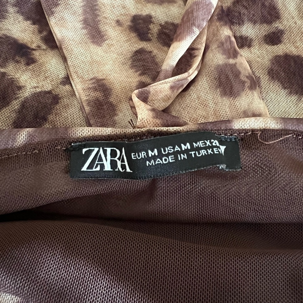 ZARA cheetah print tube top